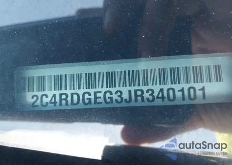 2018 Dodge Grand Caravan Gt из США, поврежденный, VIN 2C4RDGEG3JR340101